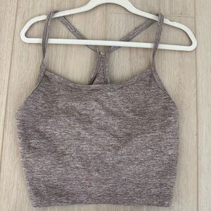this light brown top is a size XS from Aerie